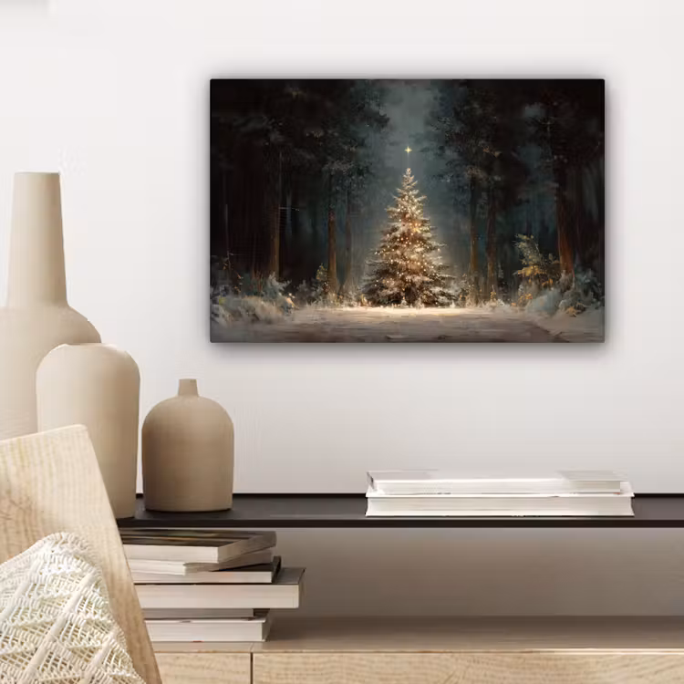 Canvas Print - Christmas tree - Forest - Snow - multicolored — 5