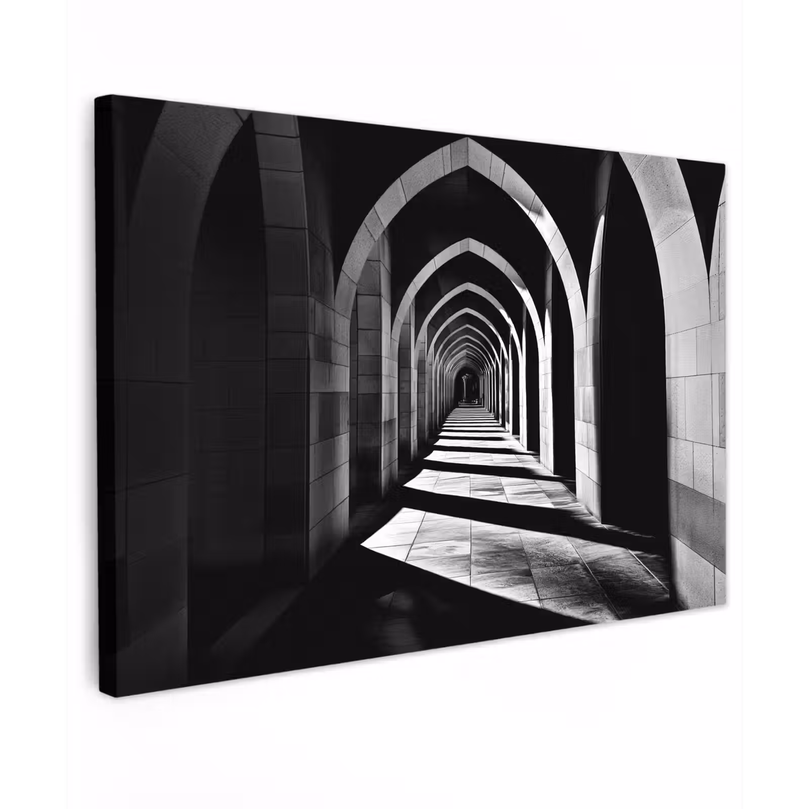 Canvas Print - Corridor - Arches - Shadow - Depth — 1