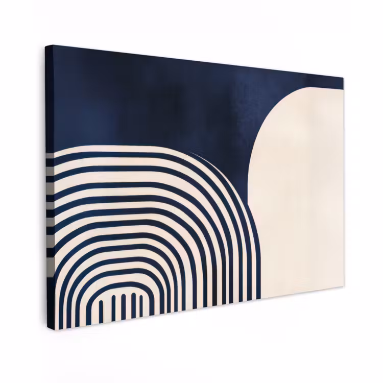 Canvas Print - Dark blue - Abstract - Lines — 1