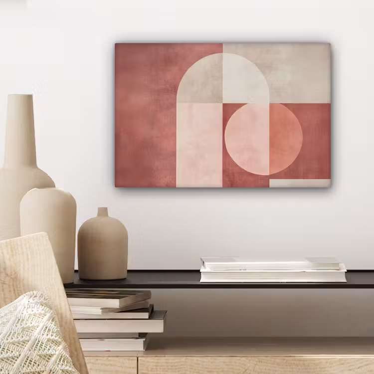 Canvas Print - Figures - Abstract - Pink — 5