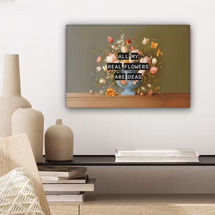 Canvas Print - Flower - Quote - Vintage - Art — 5