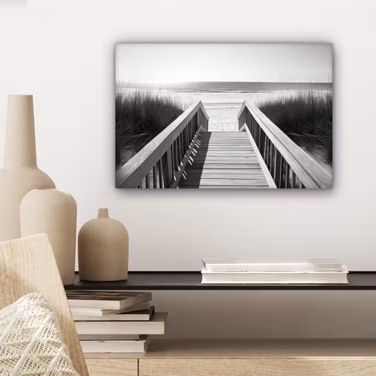 Canvas Print - Footbridge - Wood - Beach - Sea — 5