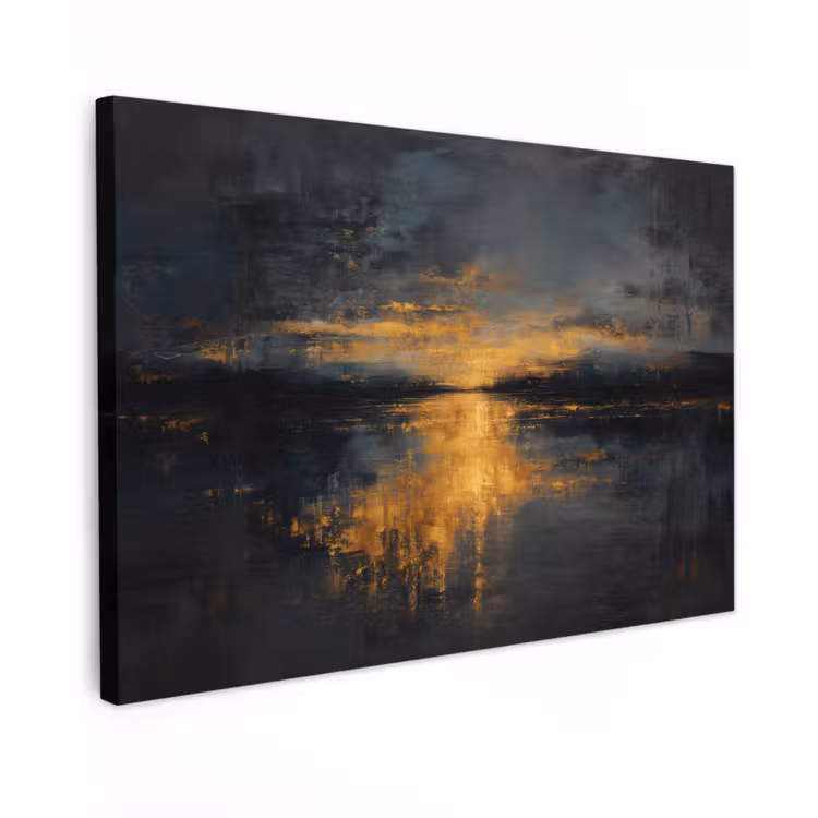 Canvas Print - Golden Reflection on Water — 1