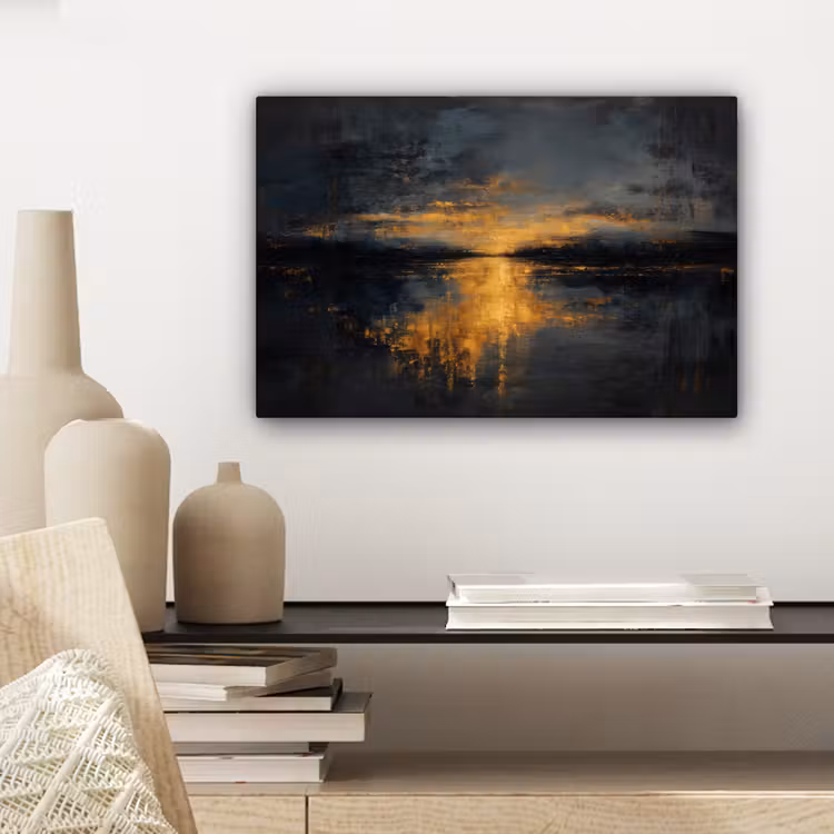 Canvas Print - Golden Reflection on Water — 5