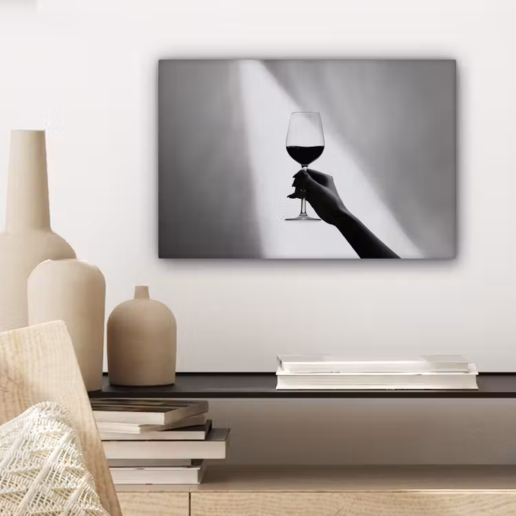 Canvas Print - Light - Wine - Red - Glass — 5