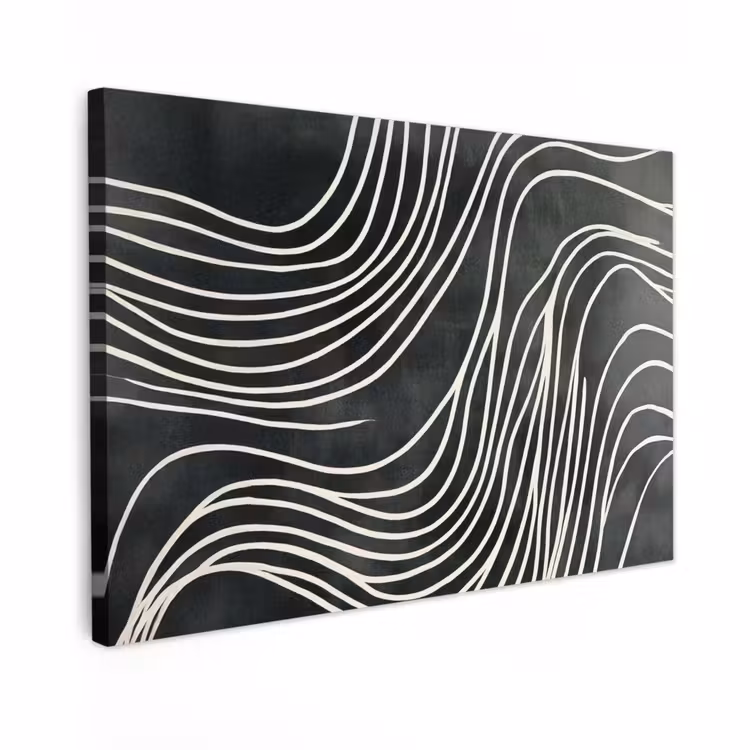 Canvas Print - Lines - Pattern - Abstract - White — 1