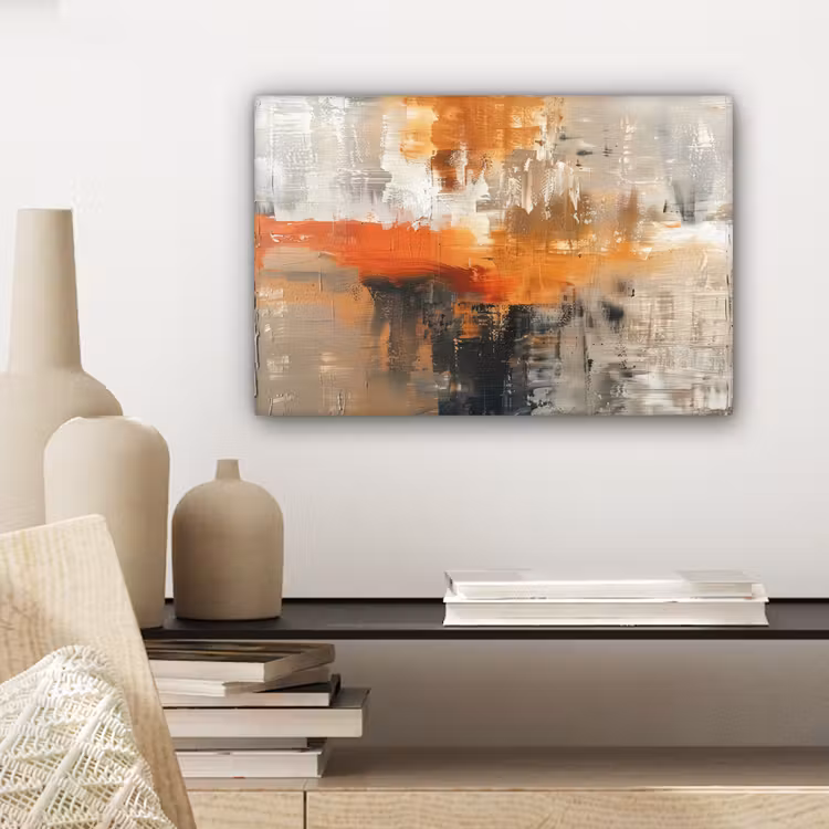 Canvas Print - Modern art - Abstract - Gold - Gray — 5