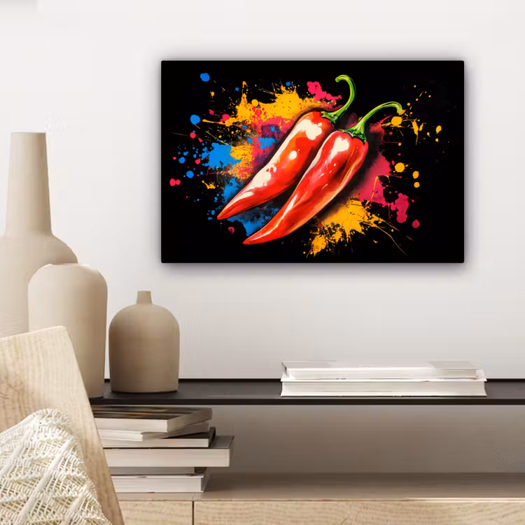 Canvas Print - Pepper - Graffiti - Paint - Abstract - Modern - Colorful — 5