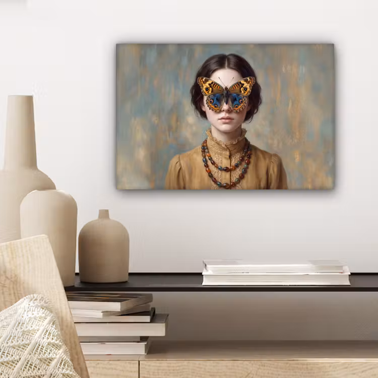 Canvas Print - Portrait - Butterfly - Colorful — 5