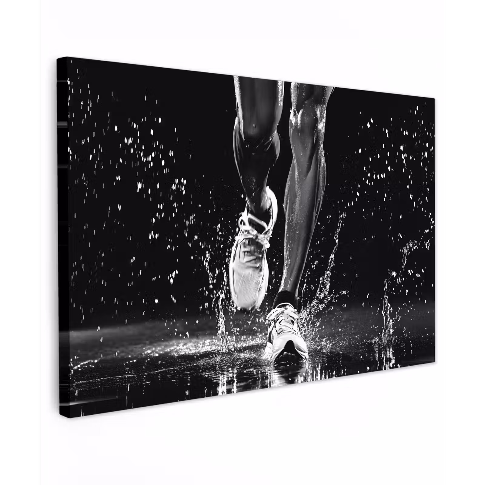 Canvas Print - Running shoes - Running - Drops - Black — 1