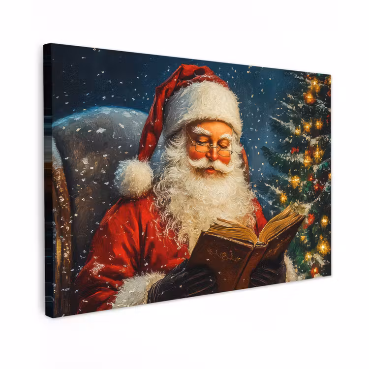 Canvas Print - Santa Claus - Christmas - Winter - Christmas tree — 1