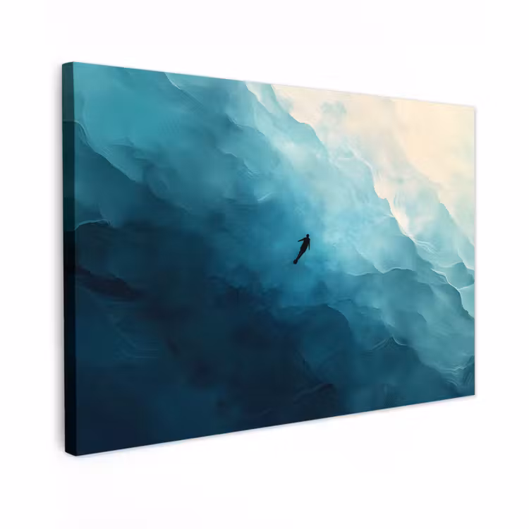 Canvas Print - Sea - Silhouette - Abstract - Blue — 1