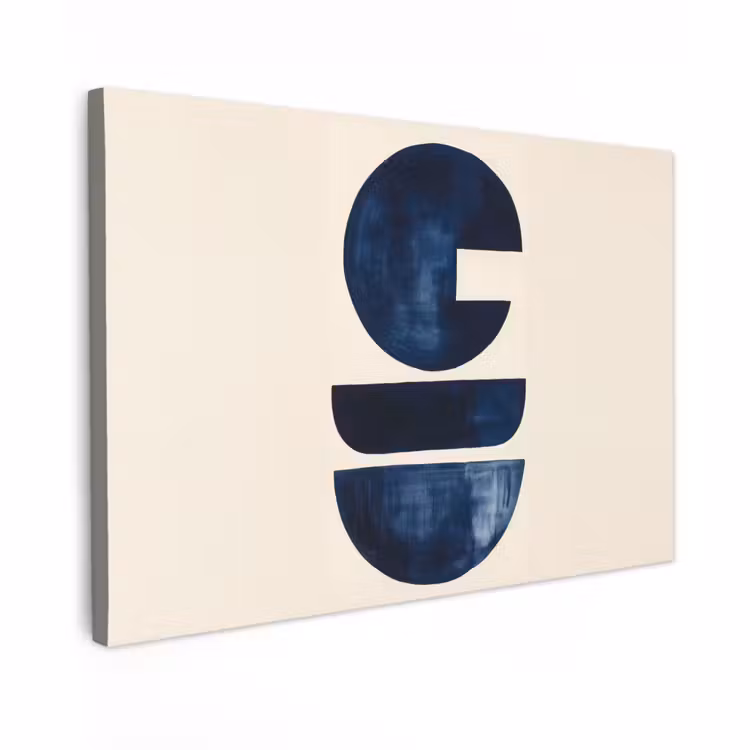 Canvas Print - Shapes - Blue - Abstract — 1