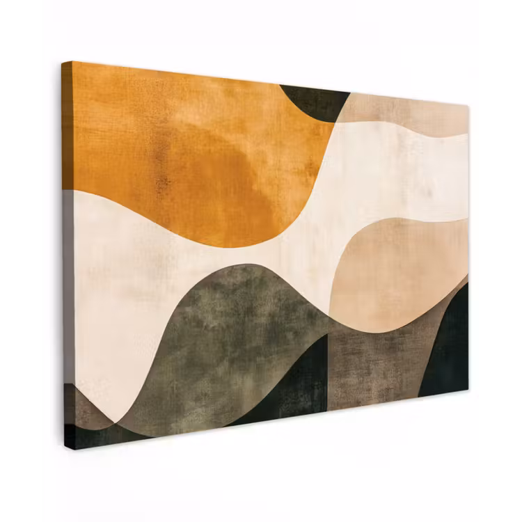 Canvas Print - Shapes - Ochre yellow - Abstract — 1
