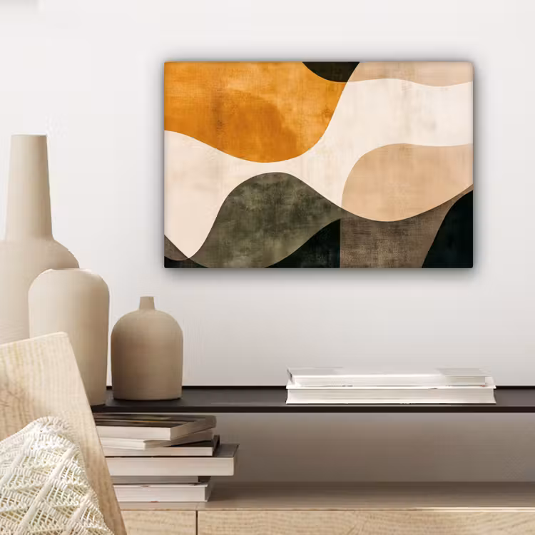 Canvas Print - Shapes - Ochre yellow - Abstract — 5