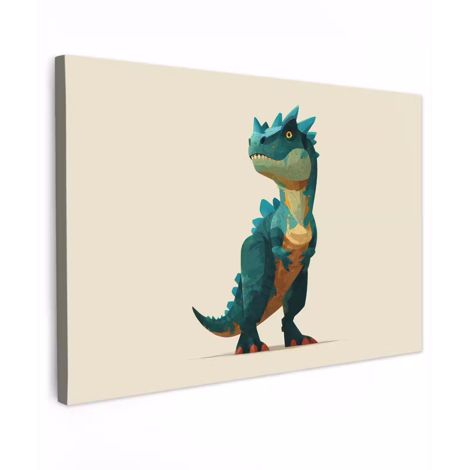 Canvas Print - Spines - Dino - Blue - Muscular — 1