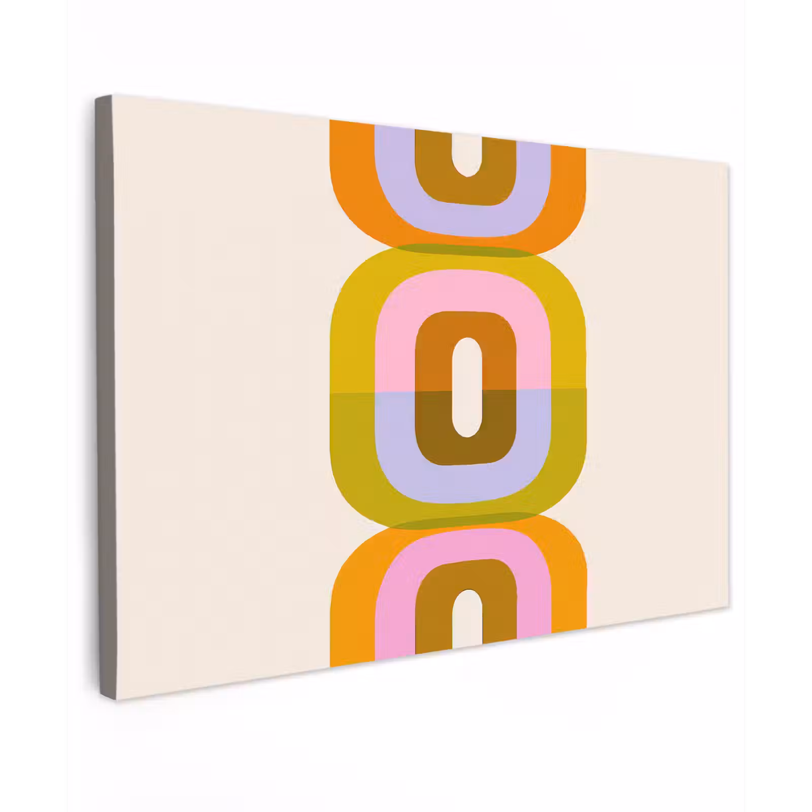 Canvas Print - Stack - Shapes - Blocked - Orange — 1