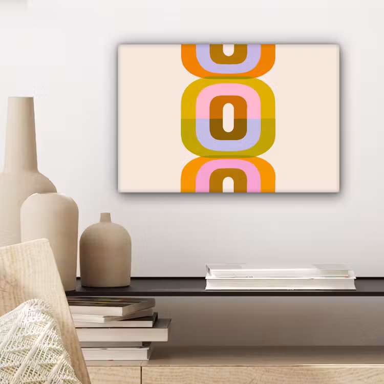 Canvas Print - Stack - Shapes - Blocked - Orange — 5