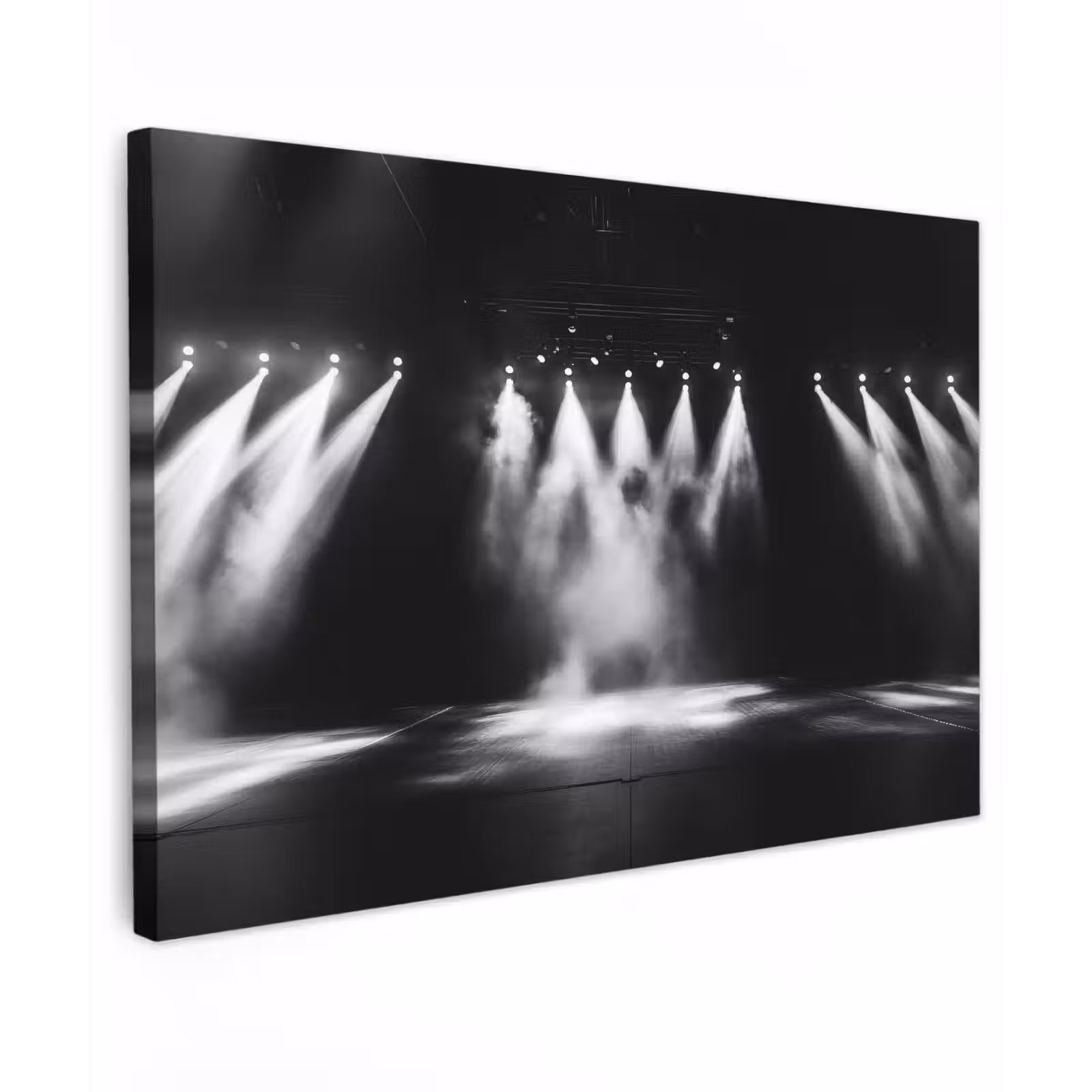 Canvas Print - Theater Hall - Fog - Spotlights - Black — 1