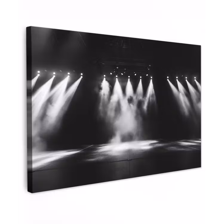 Canvas Print - Theater Hall - Fog - Spotlights - Black — 1