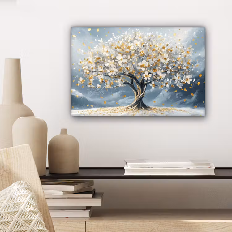 Canvas Print - Tree - Winter - Tree of Life - Modern - Gold — 5