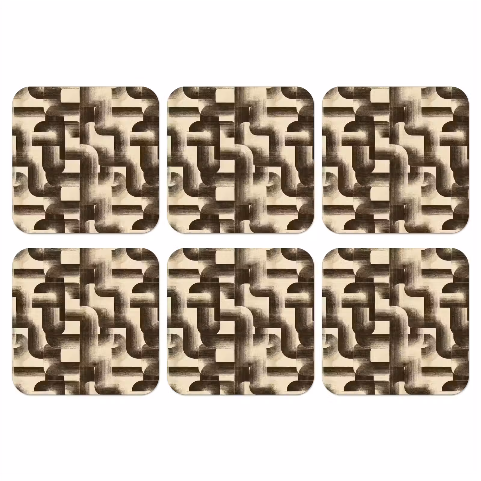 Coaster - Abstract - Retro - Black — 1