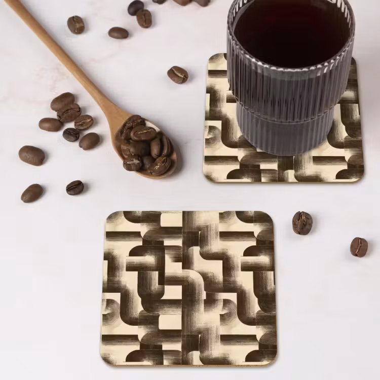 Coaster - Abstract - Retro - Black — 4