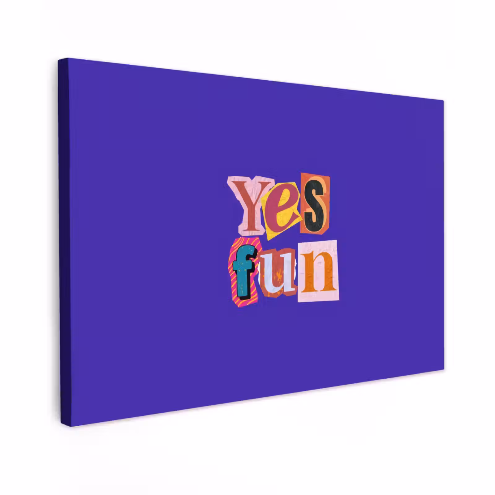 Canvas Print - Yes fun - Colorful - Collage style — 1