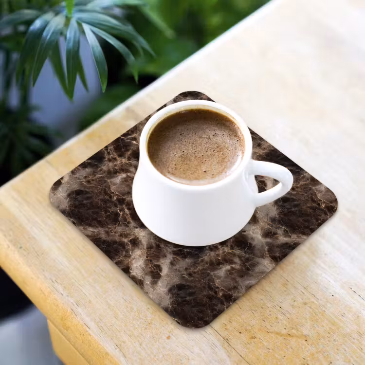 Coaster - Brown - Gold - Marble — 3