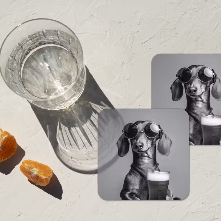 Coaster - Dachshund - Beer - Glasses - Glasses — 2