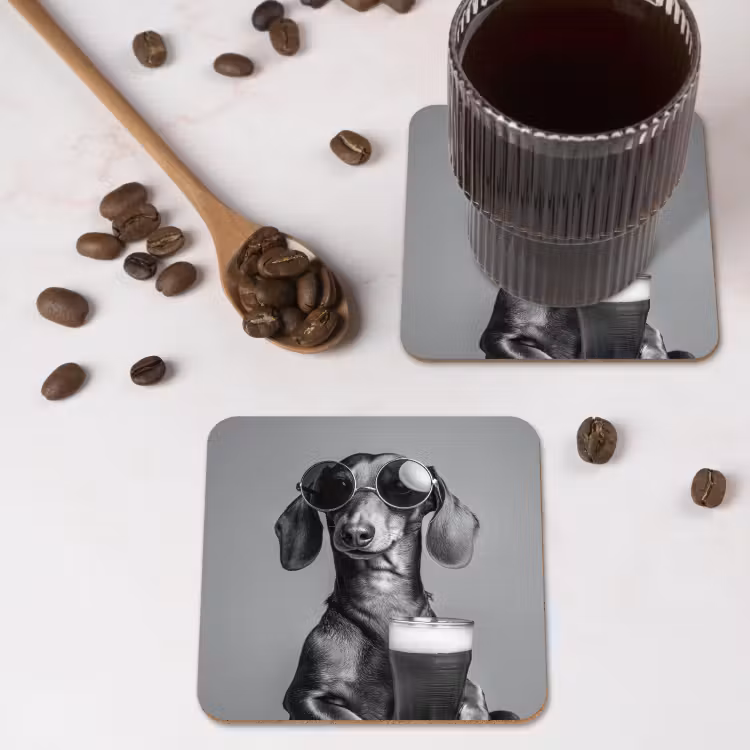 Coaster - Dachshund - Beer - Glasses - Glasses — 4