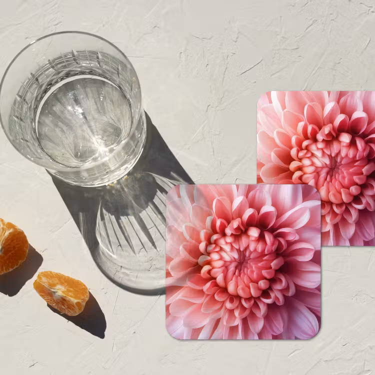 Coaster - Dahlia - Flower - Close up - Pink — 2