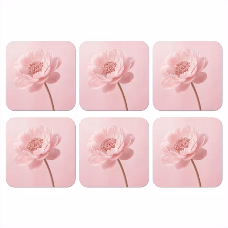 Coaster - Flower - Peony - Pink — 1