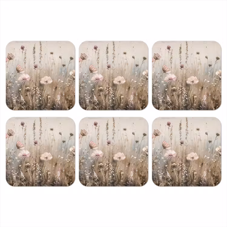 Coaster - Flowers - Pink - Modern - Beige — 1