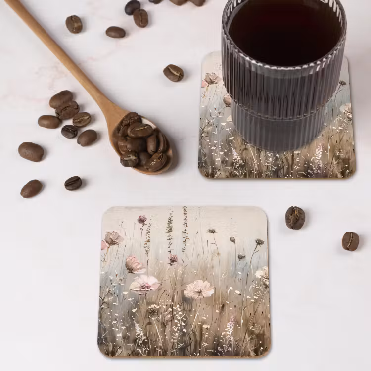 Coaster - Flowers - Pink - Modern - Beige — 4