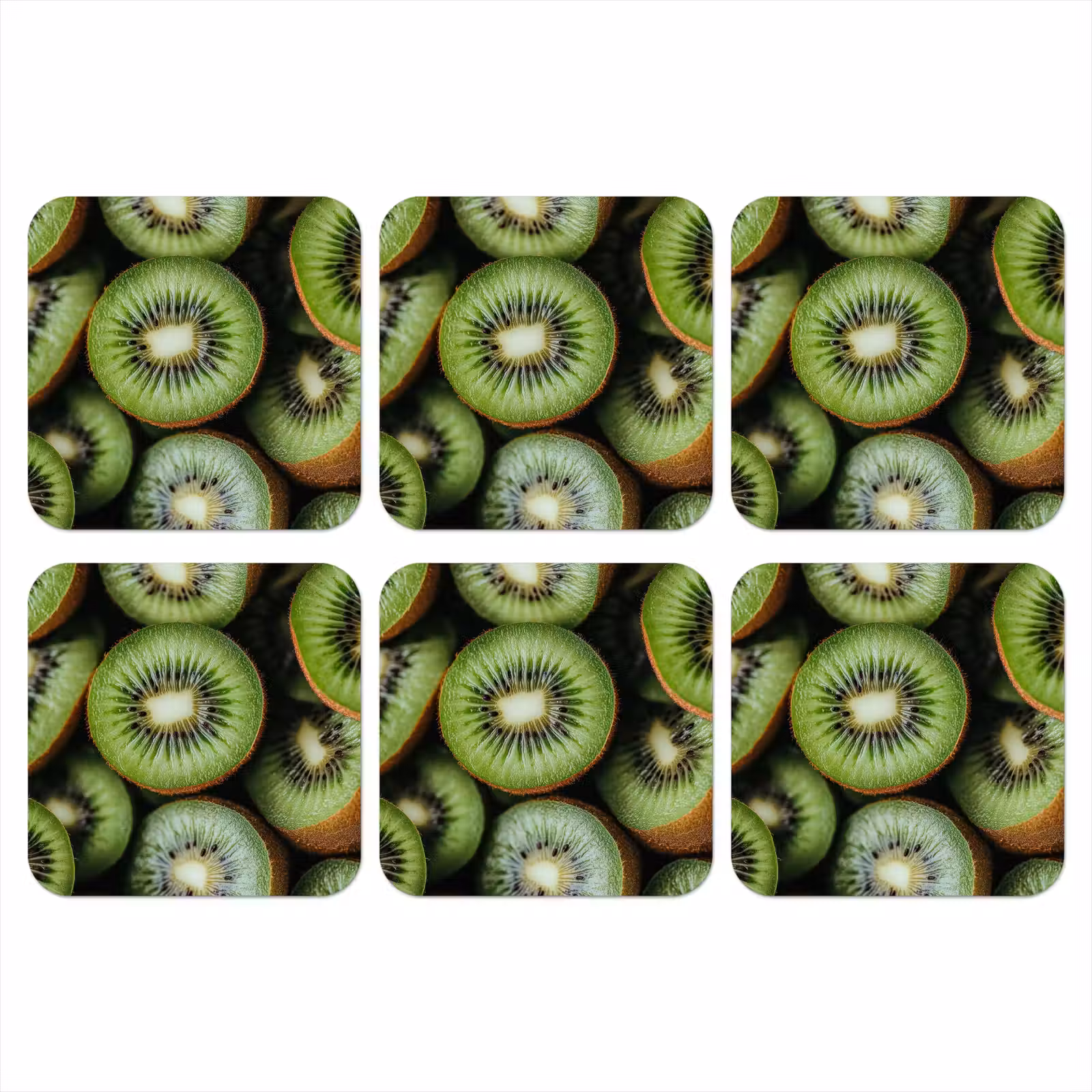 Coaster - Kiwi - Fruit - Green — 1