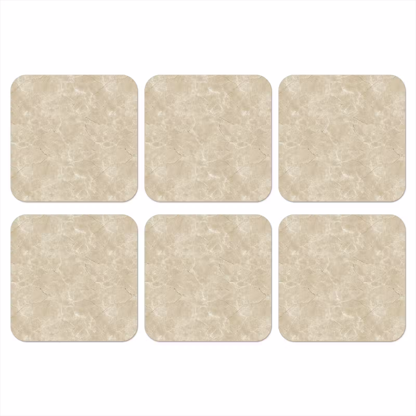 Coaster - Light beige - Marble - Diffusion veining — 1