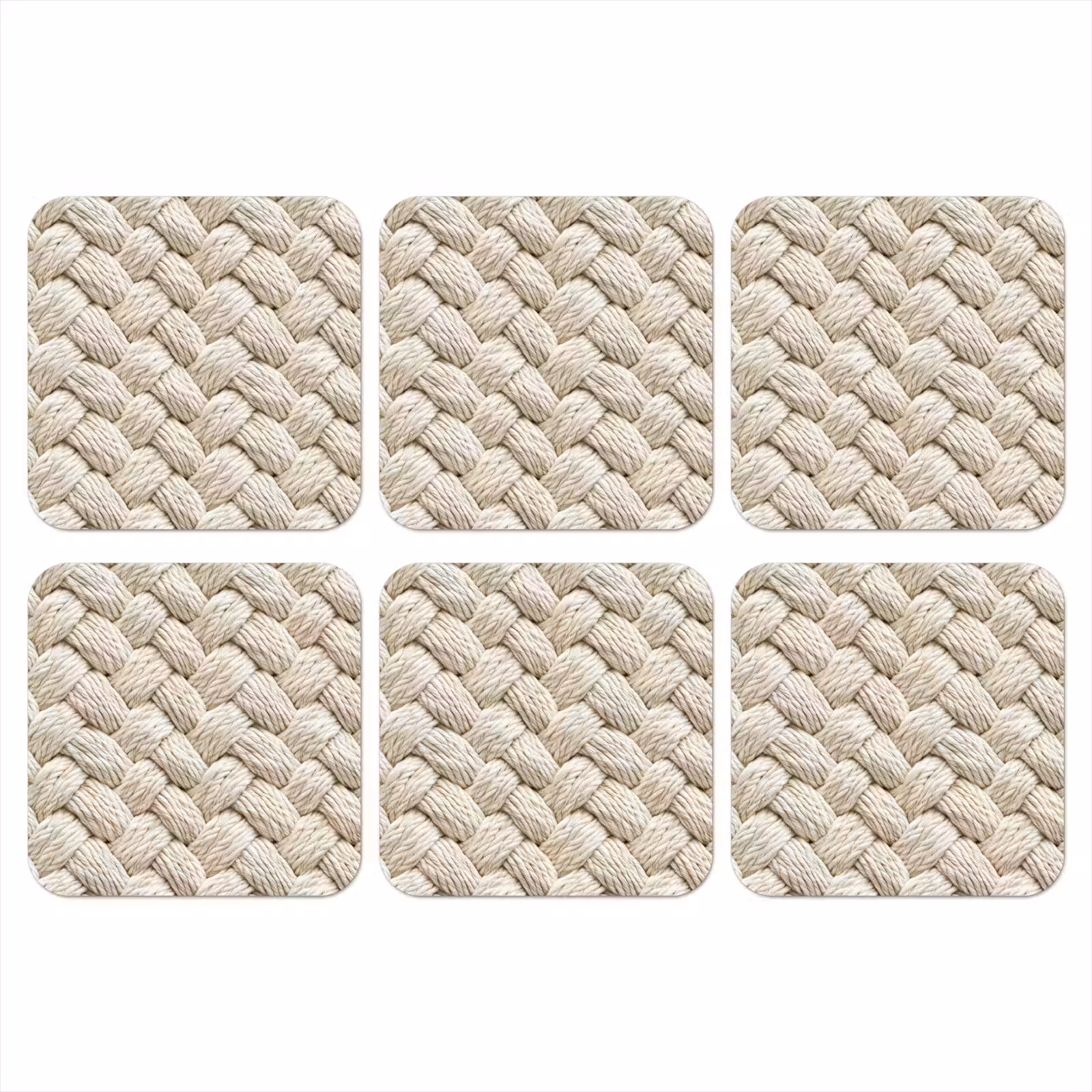 Coaster - Rope - Knitted - Beige — 1
