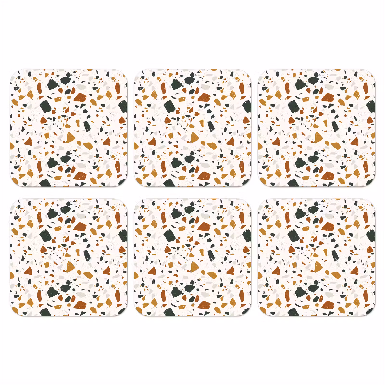 Coaster - Terrazzo - Pattern - White - Terra — 1