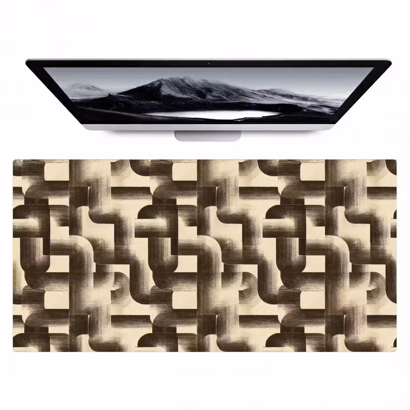 Desk Mat - Abstract - Retro - Black — 1