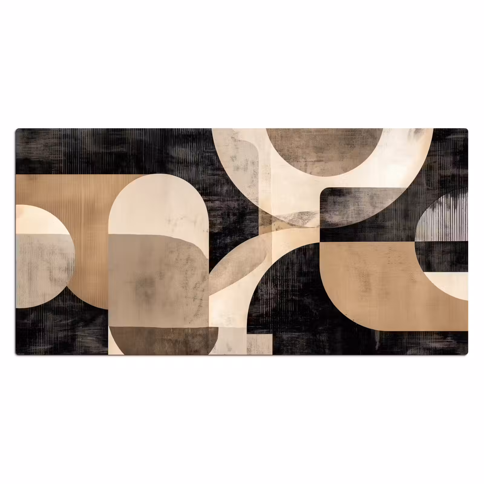 Desk Mat - Abstract - Shapes - Modern - Beige — 1