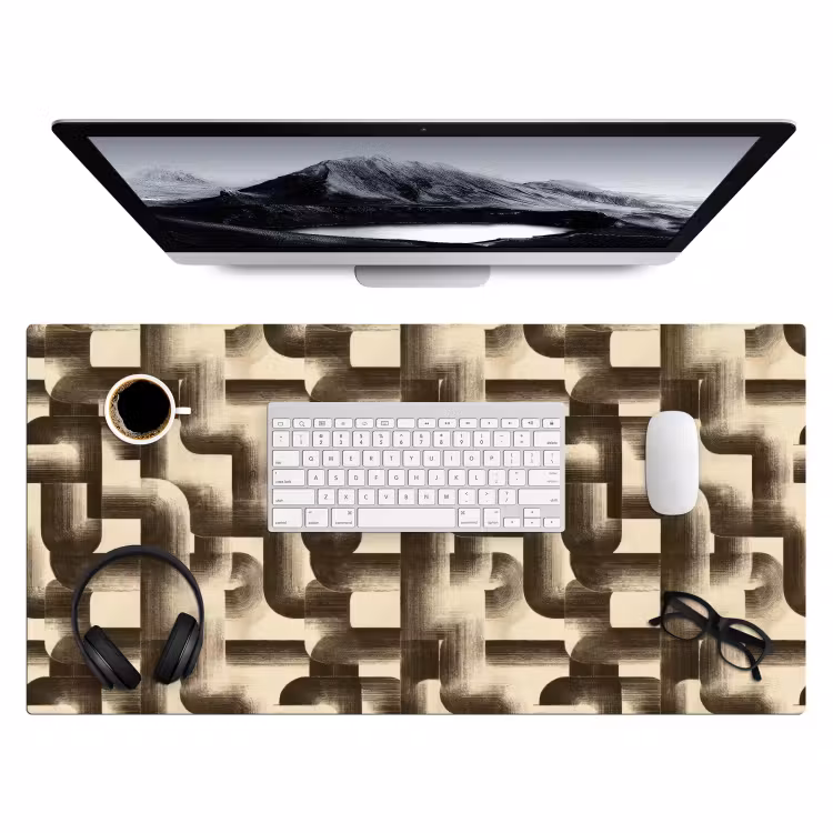 Desk Mat - Abstract - Retro - Black — 4