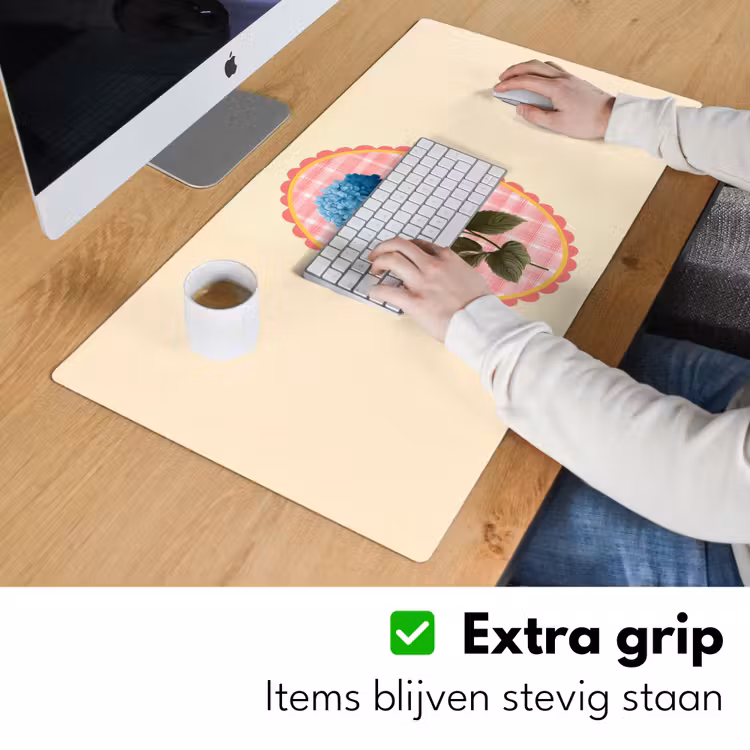 Desk Mat - Flowers - Blue - List - Leaves — 5