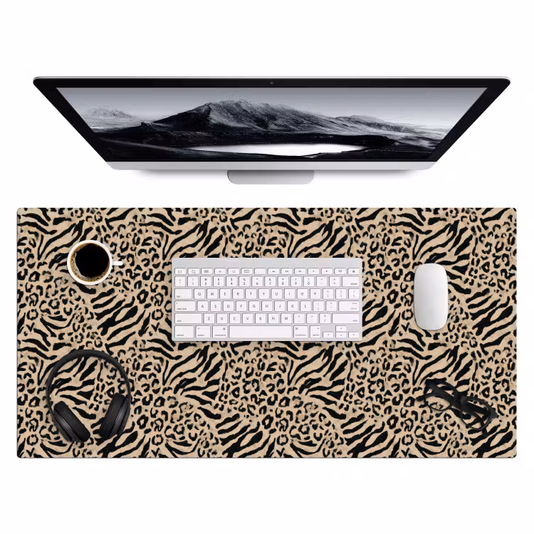 Desk Mat - Giraffe - Zebra - Motif - Brown — 4