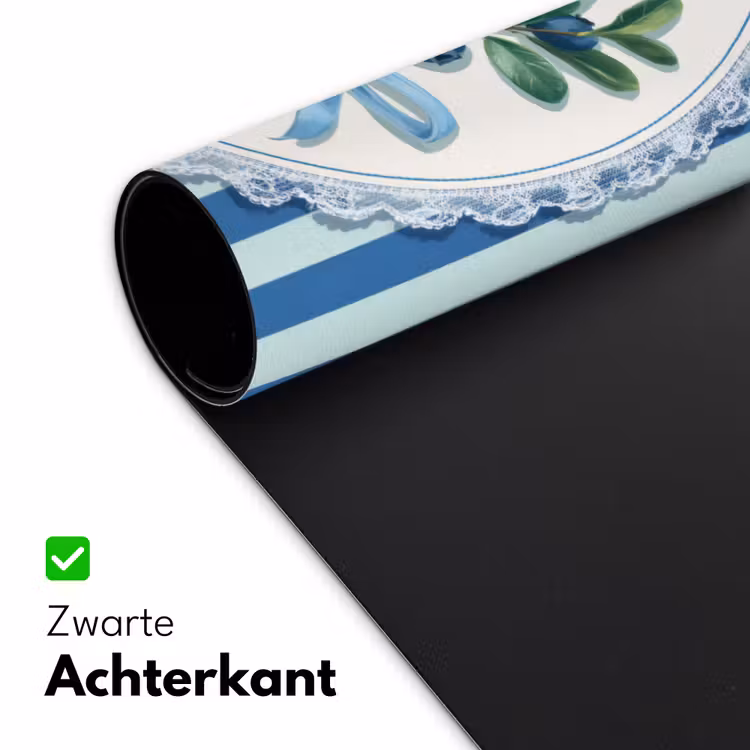 Desk Mat - Illustration - Berries - Blue - Stripes — 4