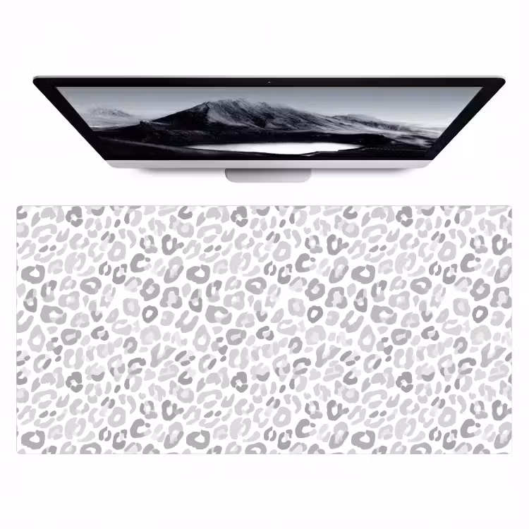 Desk Mat - Leopard - Motif - Gray — 1