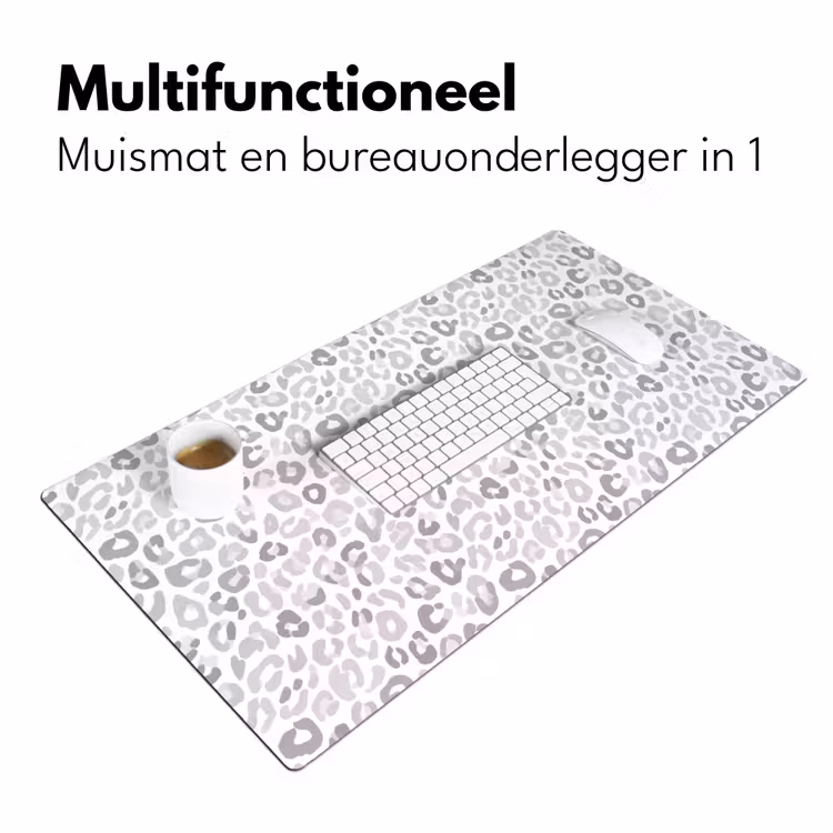 Desk Mat - Leopard - Motif - Gray — 7
