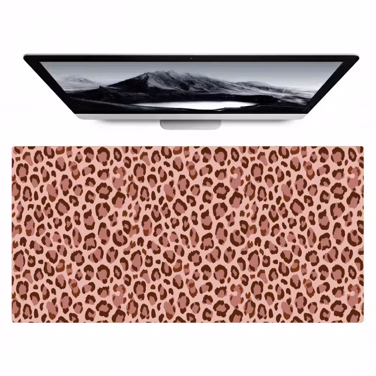 Desk Mat - Leopard - Pattern - Pink — 1