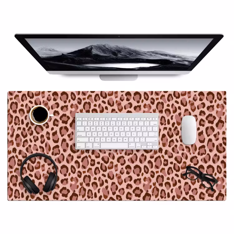 Desk Mat - Leopard - Pattern - Pink — 4