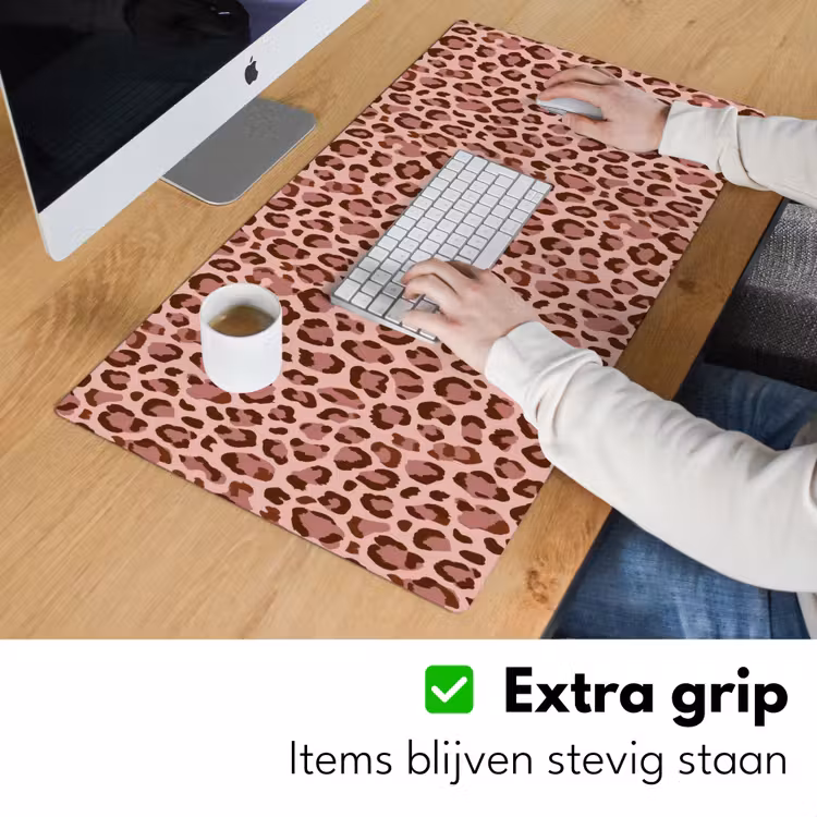 Desk Mat - Leopard - Pattern - Pink — 6